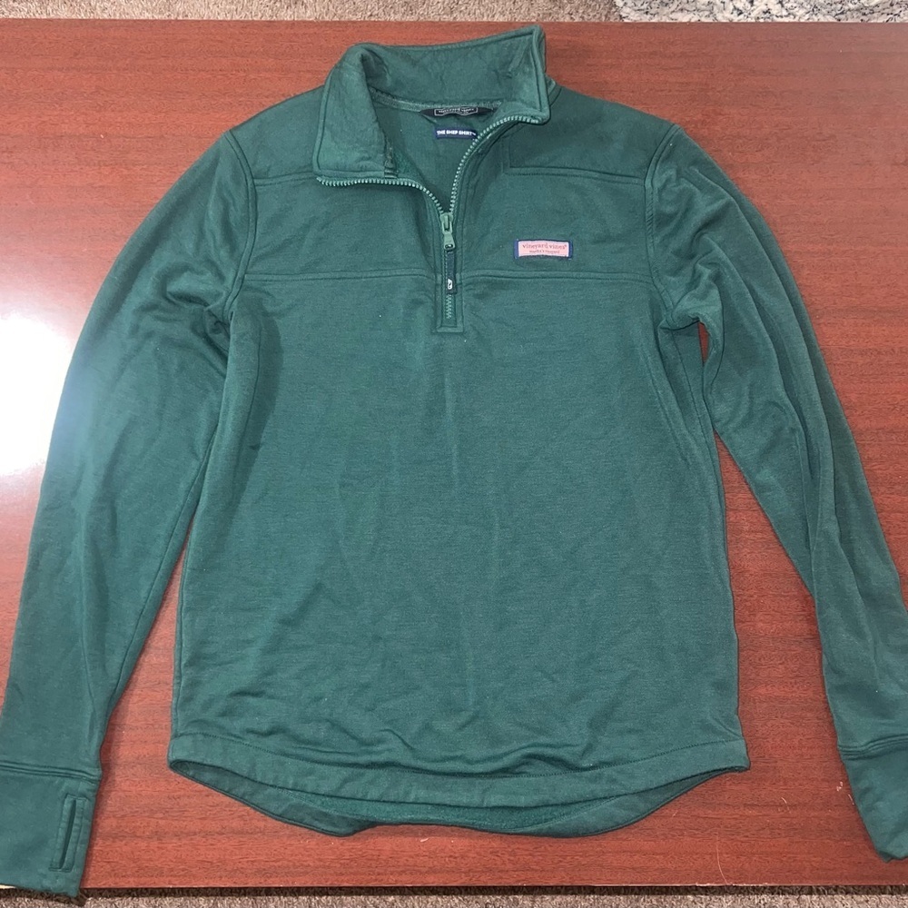 Vineyard Vines Forest Green Quarter-Zip Pullover